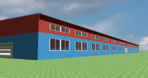 3D steel structure workshop