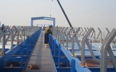 trestle-steel bridge for the port