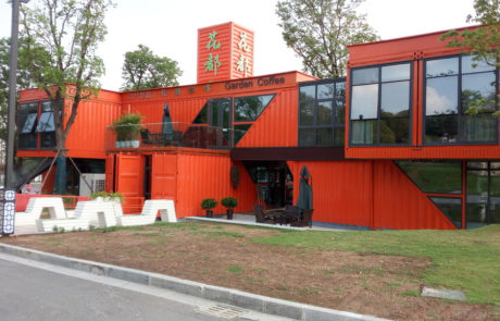 orange container houses