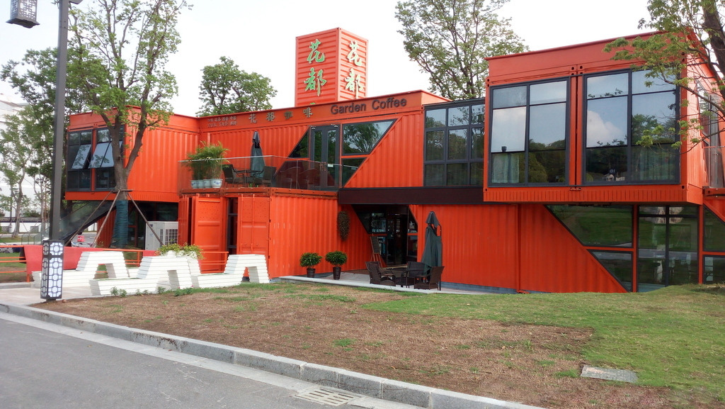 orange container houses