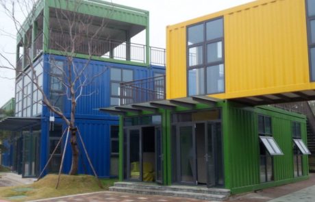 colorful container houses