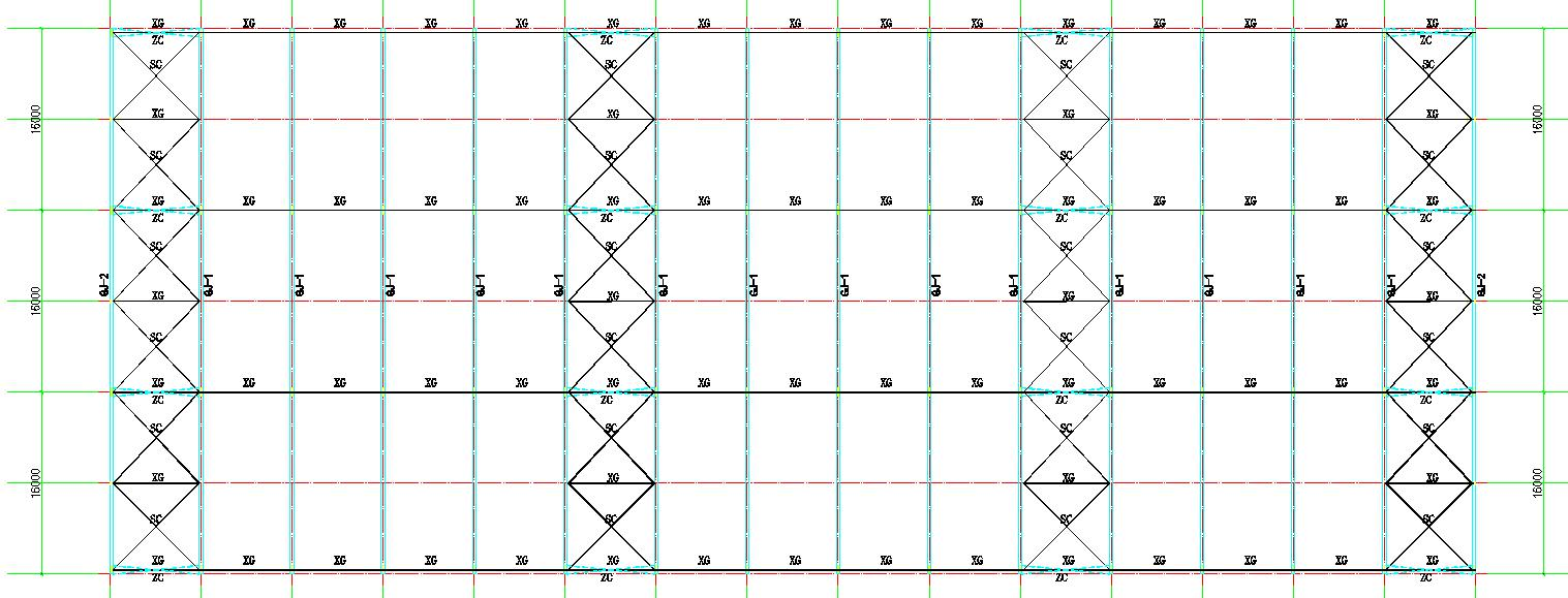 Roof Layout Of Steel Warehouse 120x48x25m